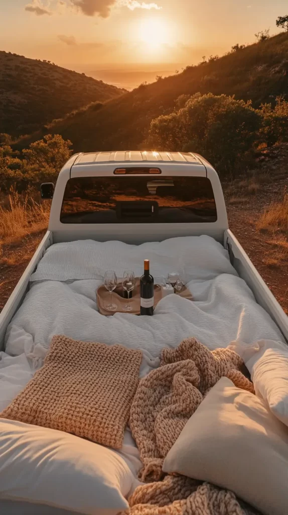 date night bed of truck