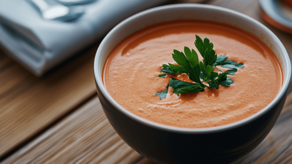 lobster bisque with parsley