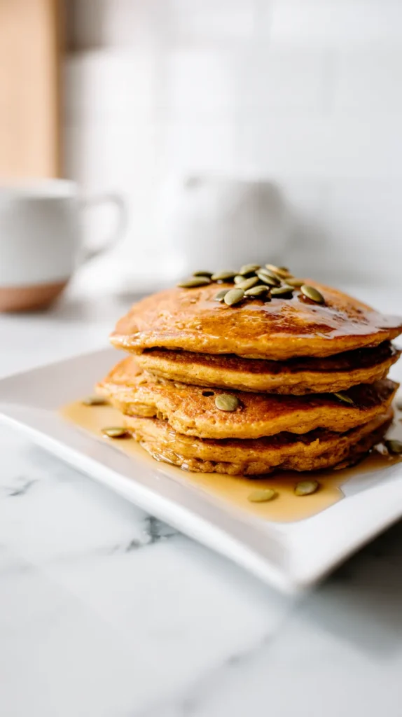 pumpkin pancakes with pumpkin seeds