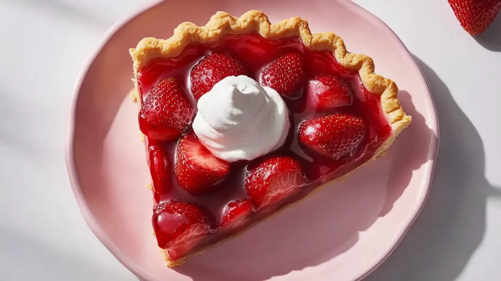 overhead view of a slice of dessert