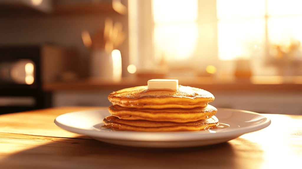 pumpkin pancakes with butter