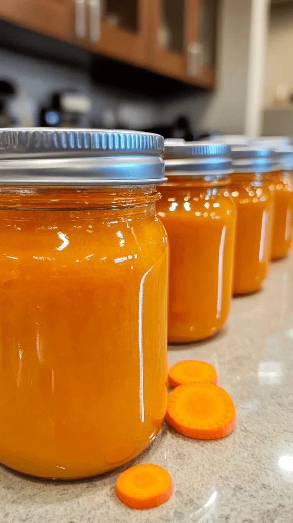 carrots pureed in jars