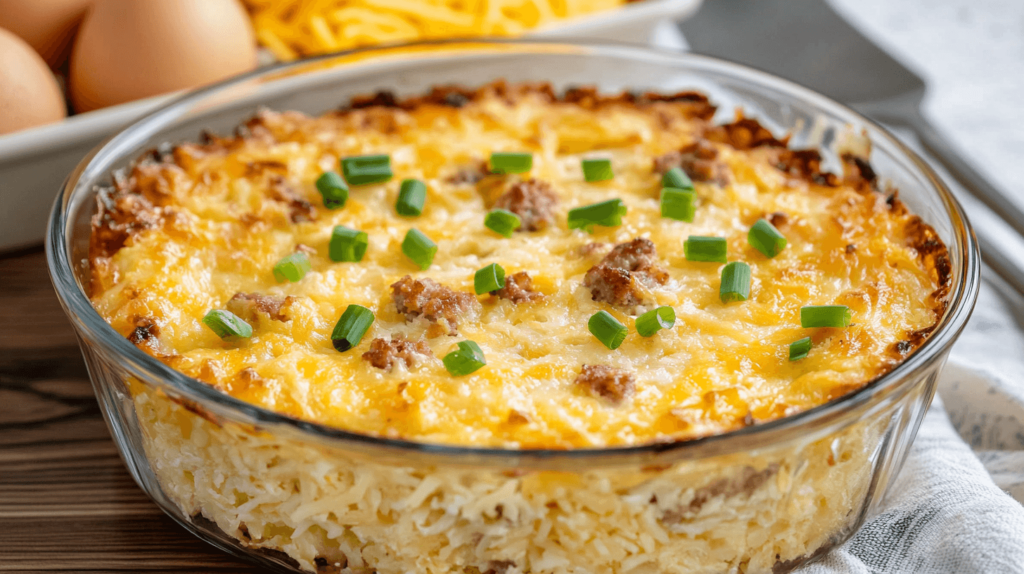 circular round sausage breakfast casserole