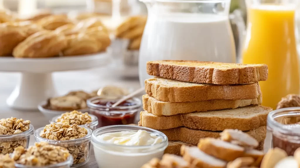 breakfast grazing table toast