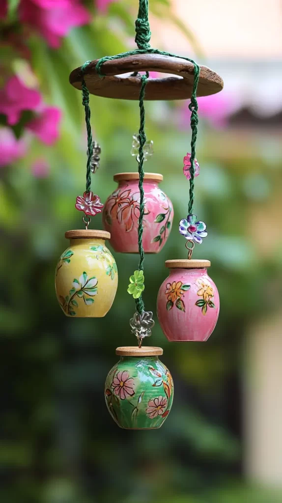 clay pots wind chime