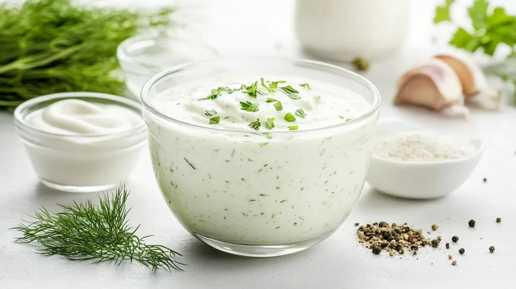 bowl of homemade ranch dressing