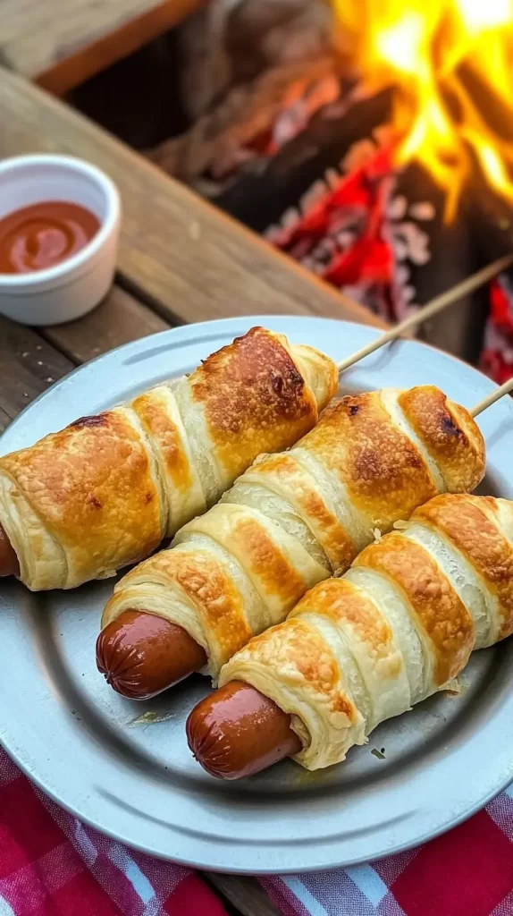 camping meals crescent roll hotdogs