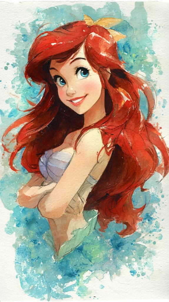 watercolor Ariel
