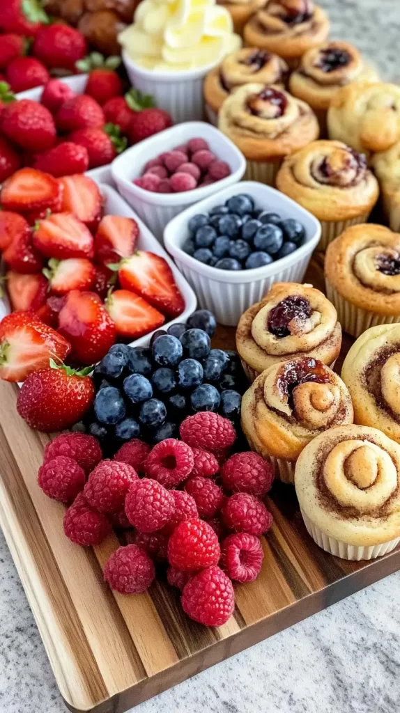 fruit and cinnamon rolls