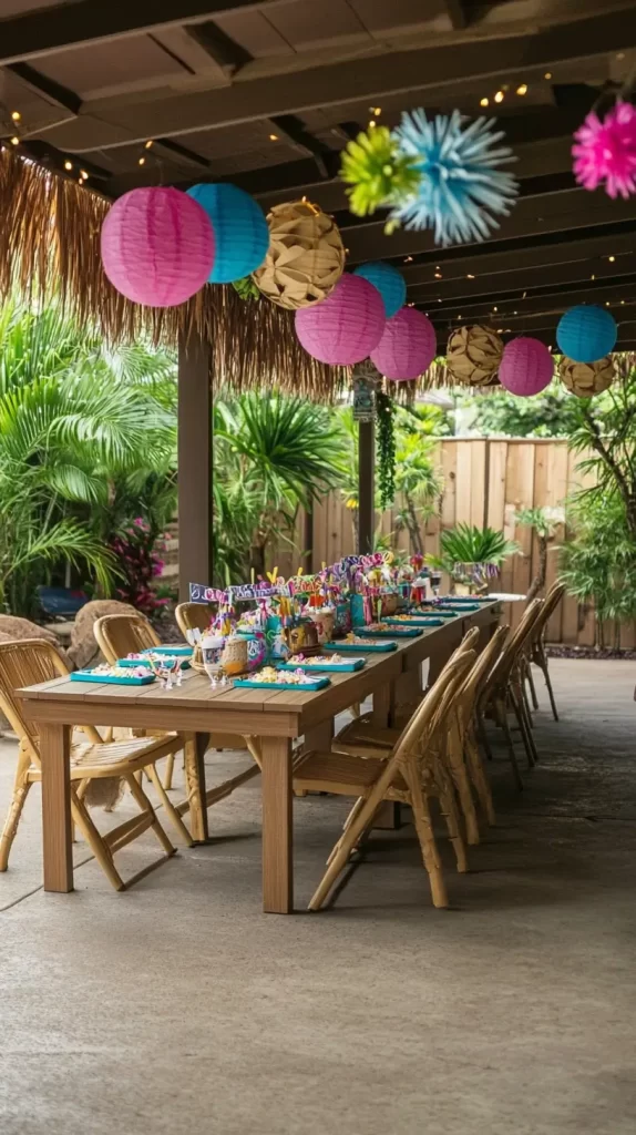 luau theme birthday party ideas