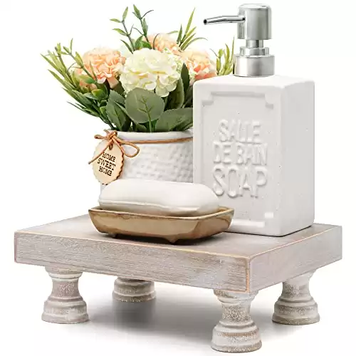 Farmhouse Riser for Room Decor - Natural Wood