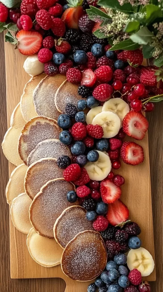 pancakes and fruit