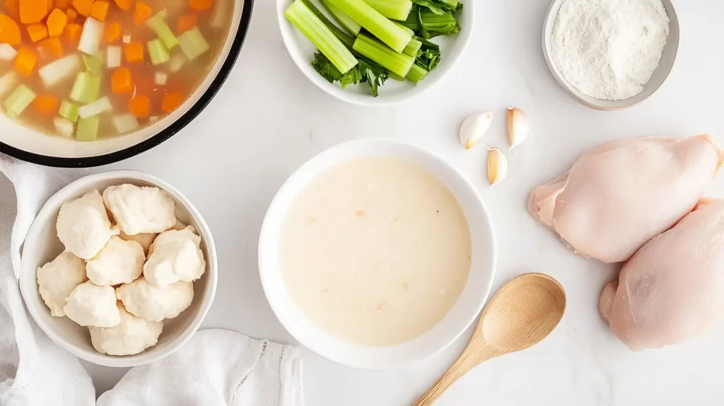 ingredients on the counter for dinner