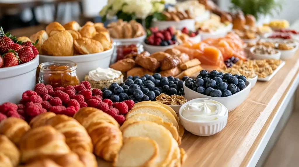 breakfast grazing table