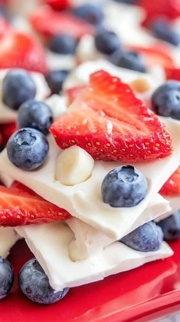 4th of July yogurt bark