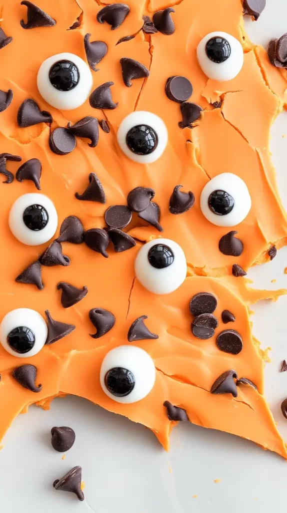 Halloween yogurt bark