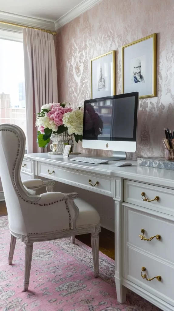 feminine home office design