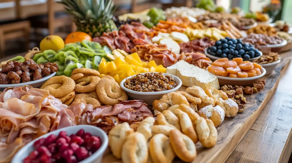 grazing table for breakfast