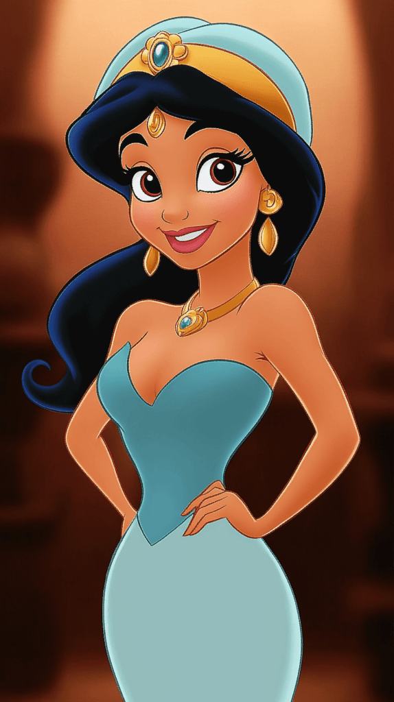 Jasmine with hands on hips, Disney princess