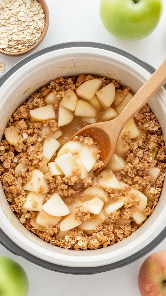 slow cooker apple crisp recipe