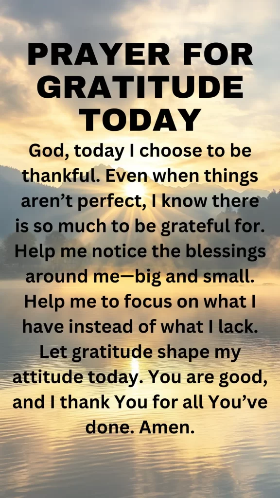 prayer today gratitude