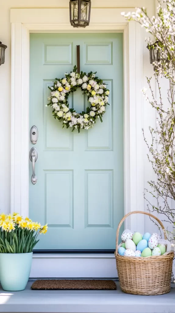 Easter porch decorating