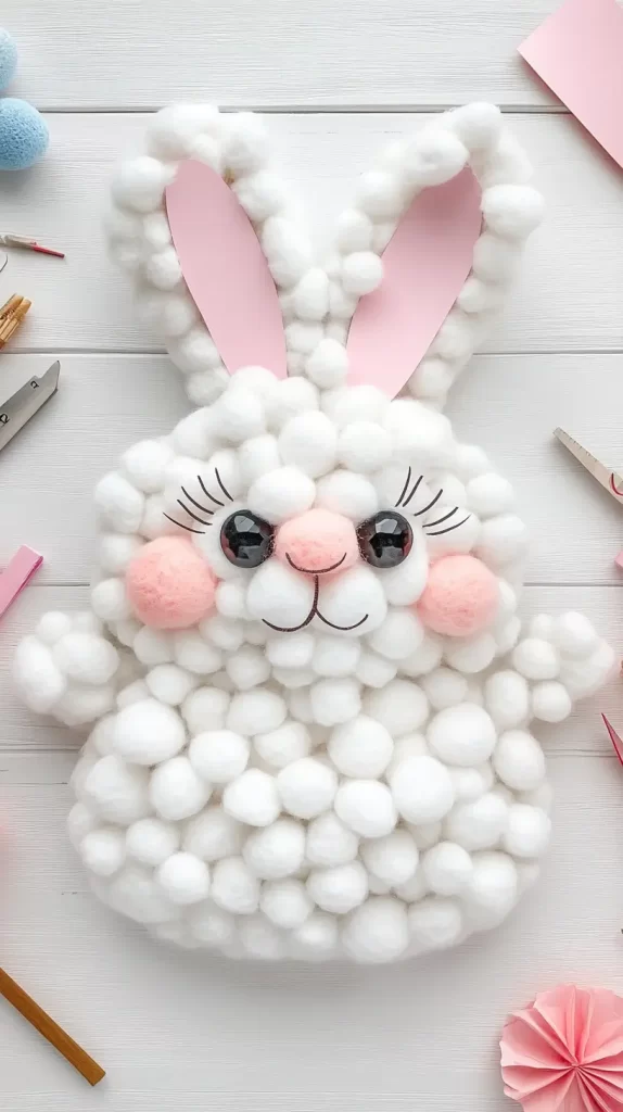 cotton ball bunny