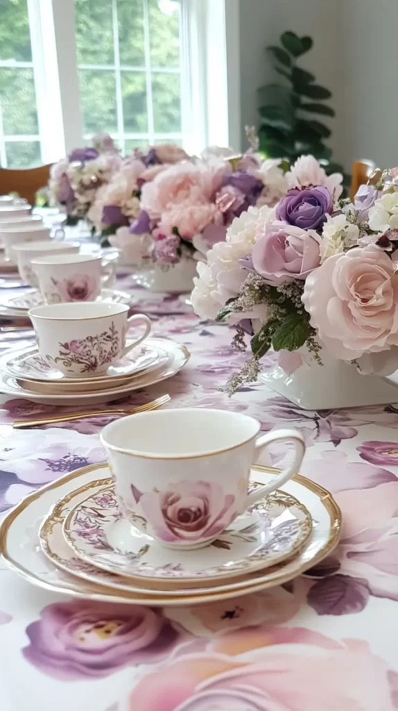 tea party birthday table