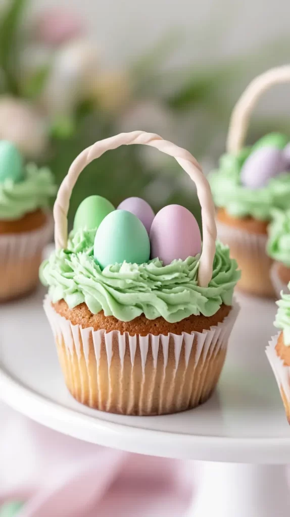 Easter basket cupcake ideas