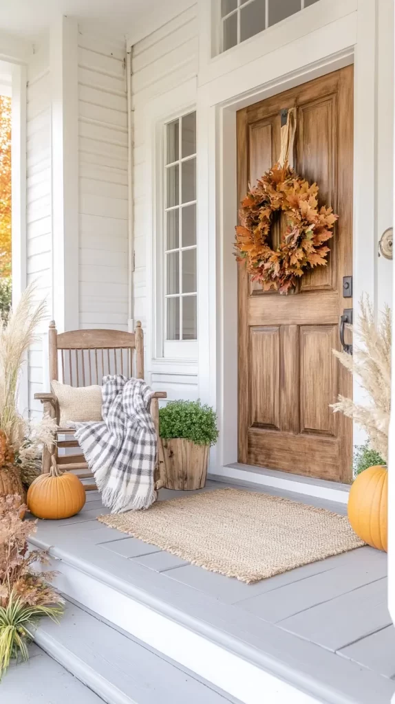 fall aesthetic porch decorating