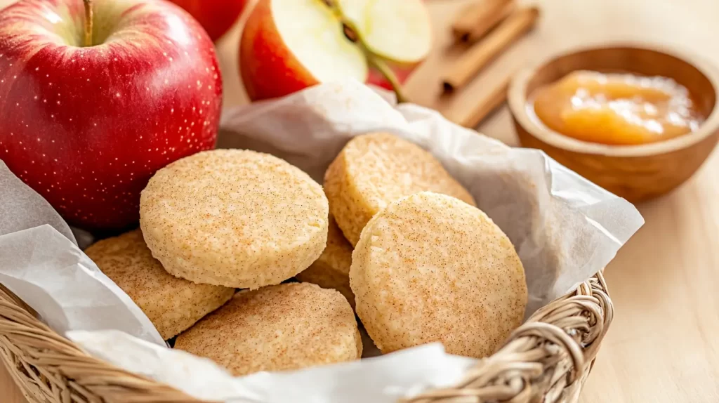 apple cinnamon homemade dog treats in rounds