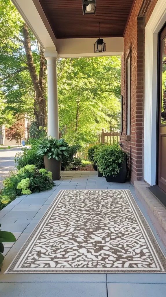 outdoor rug, front porch ideas