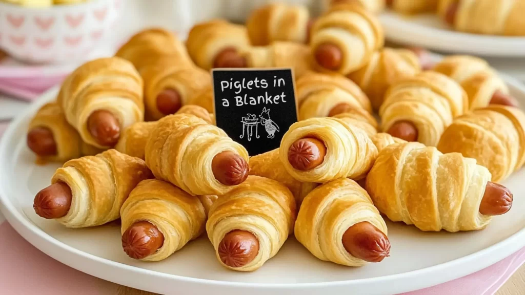 pigs in a blanket, winnie the pooh baby shower ideas