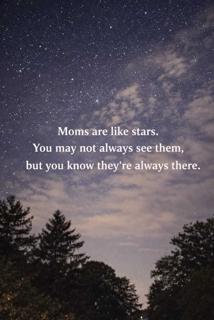 starry night and quote, over forrest 