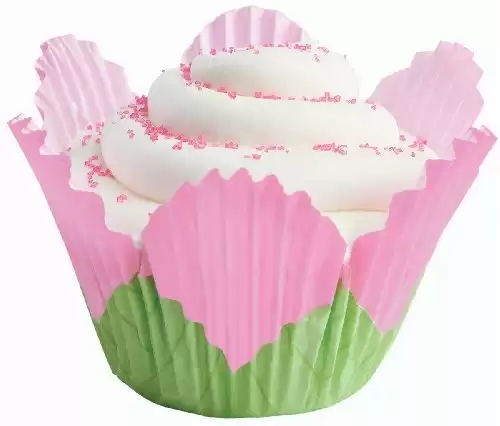 Wilton 415-1375 BAKECUPS 24CT, STD, Pink Petal