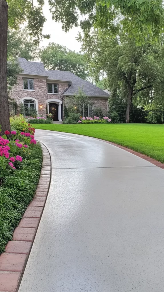 long driveway to a house