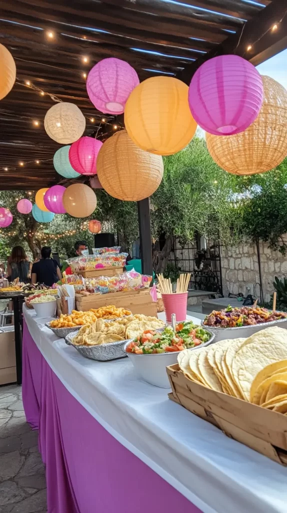 taco bars, birthday party food ideas