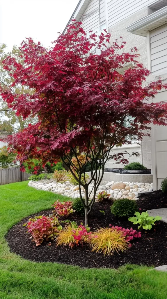 tree with red-purple leaves