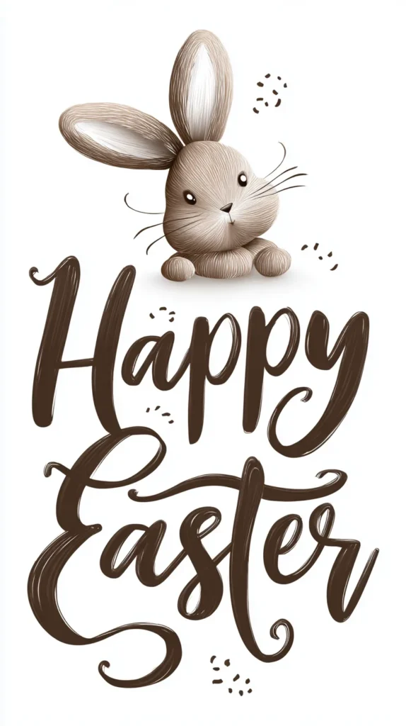 Happy Easter bunny message