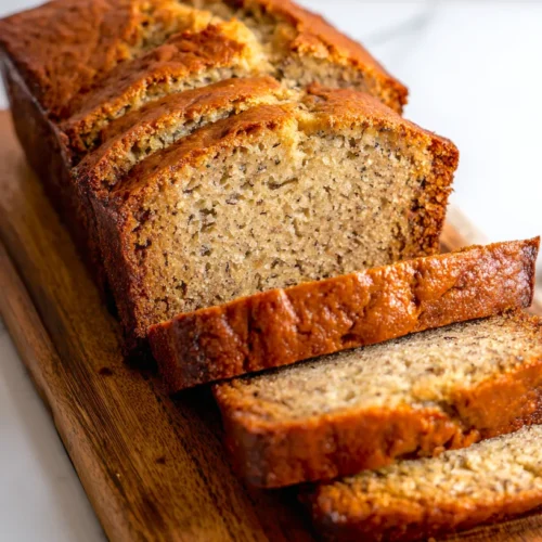 banana bread recipe, sliced