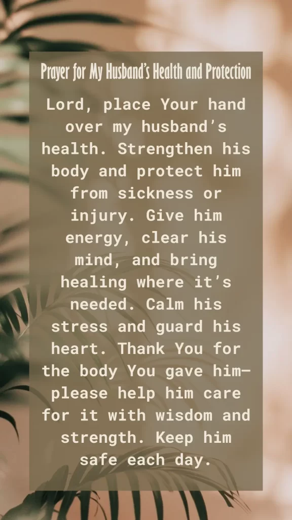 prayer for my husband