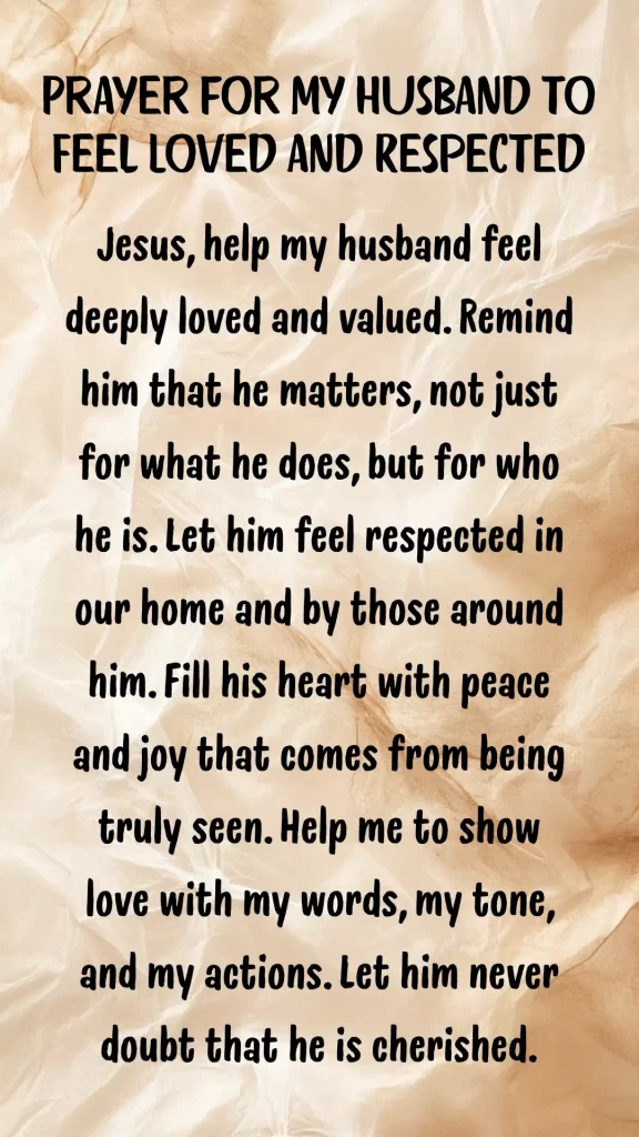 prayer for my husband