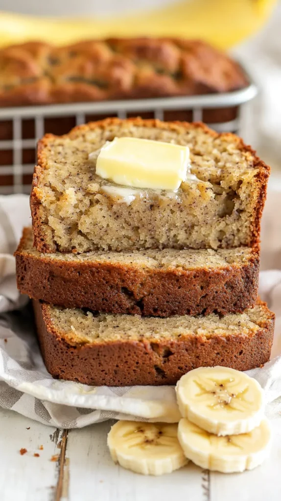 banana bread with butter