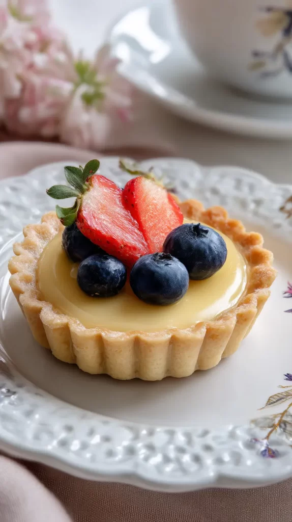 mini tart with berries