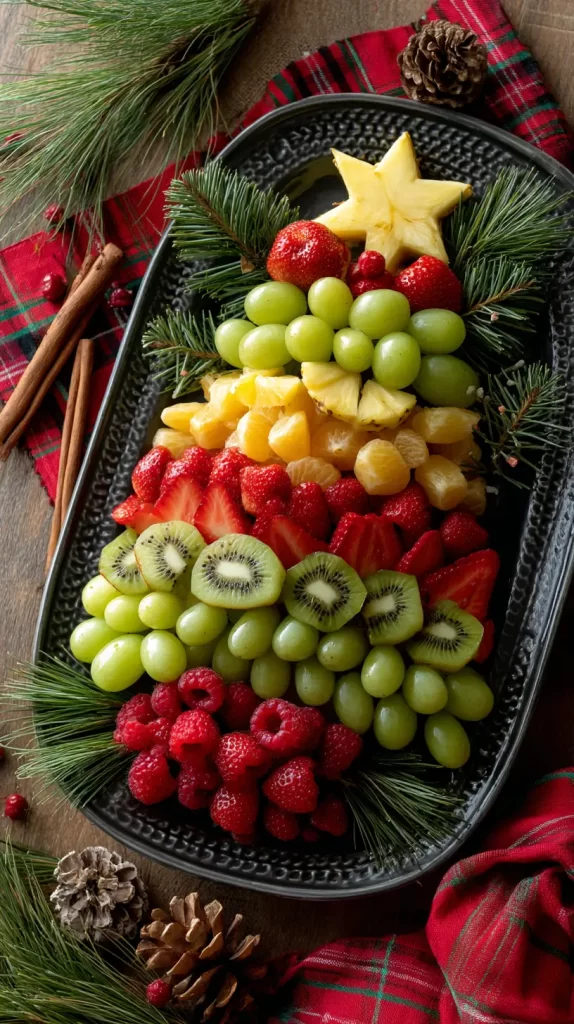 Christmas tree fruit tray