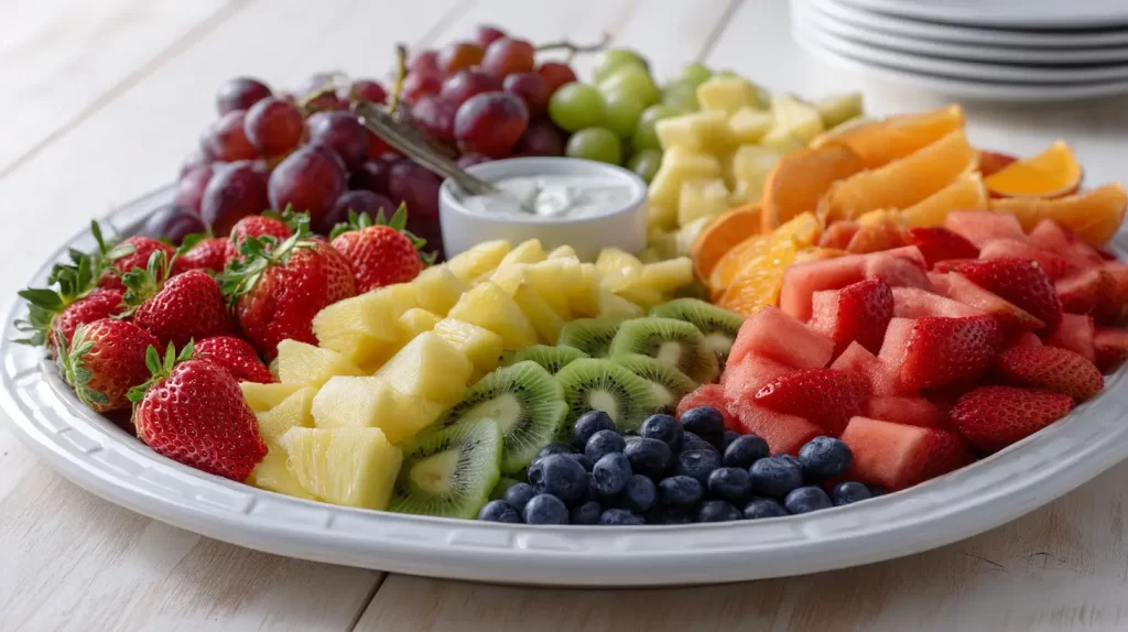fruit platter with dip