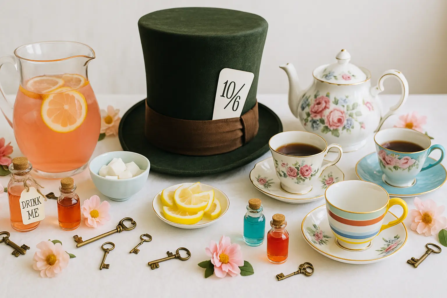 alice in wonderland tea party setup