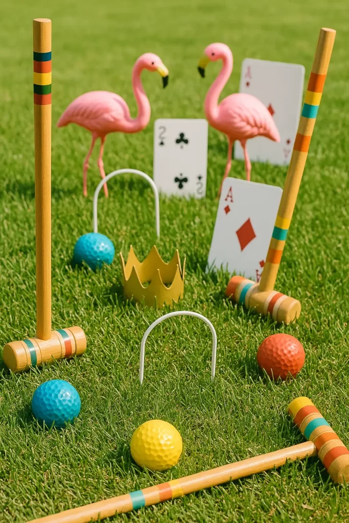 flamingos and cricket game