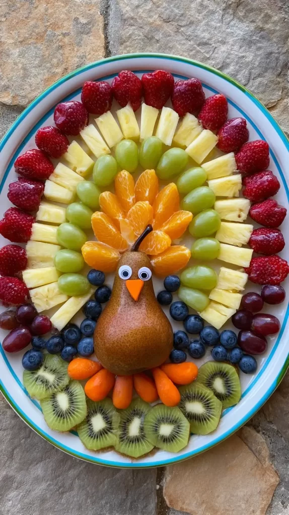 Thanksgiving turkey fruit tray