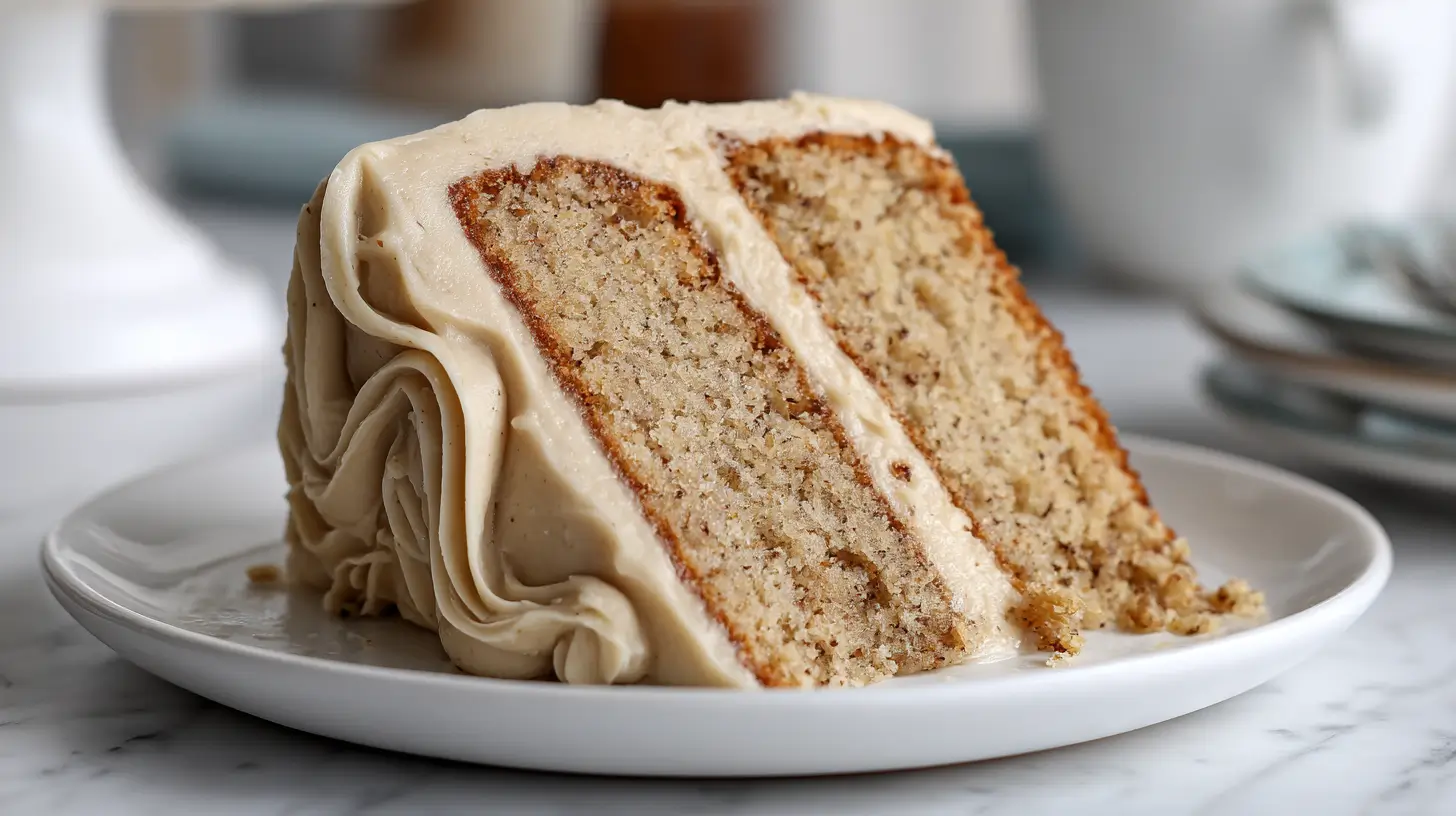 slice of banana cake
